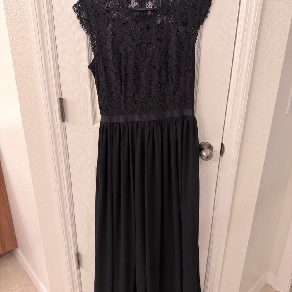 Miusol Black Lace Maxi Dress